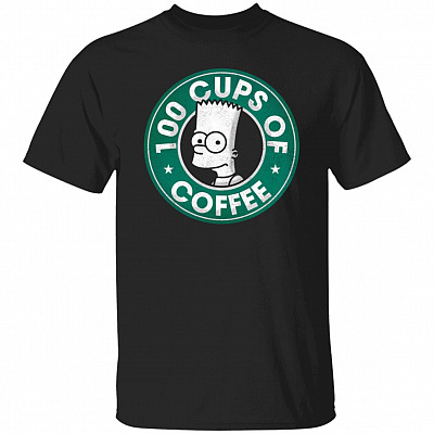 Funny 100 Cups Of Coffee Tee Shirt