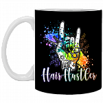 Hair Hustler Hair Stylist Barber Tattoo Ceramic Coffee Mug - Beer Stein - Water Bottle - Color Changing Mug