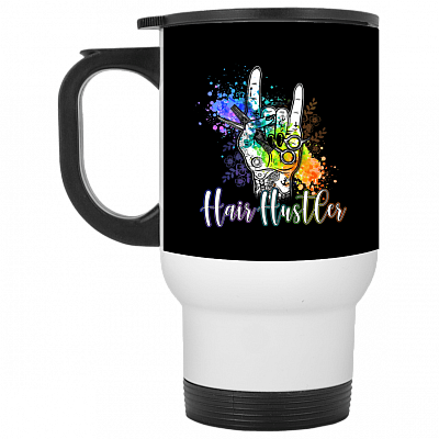 14 oz. White Travel Mug