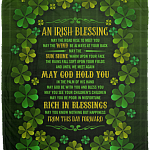 An Irish Blessing May the Road Rise to Meet You Fleece Throw Blanket - Premium Sherpa Blanket