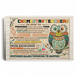 Chemistry Teachers Us How to Persevere Make Connections Think Gallery Wrapped Framed Canvas Prints - Unframed Poster