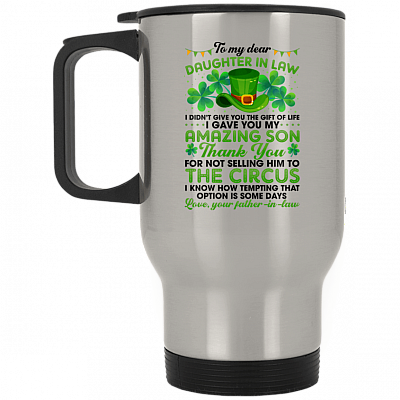 14 oz. Silver Travel Mug