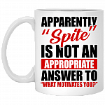 Apparently Spite Is Not An Appropriate Answer To What Motivates You Coffee Mug - Beer Stein - Water Bottle
