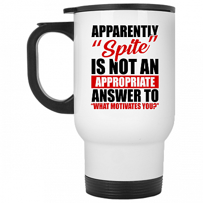 14 oz. White Travel Mug