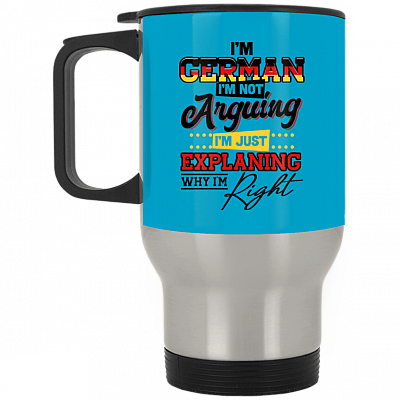 14 oz. Silver Travel Mug