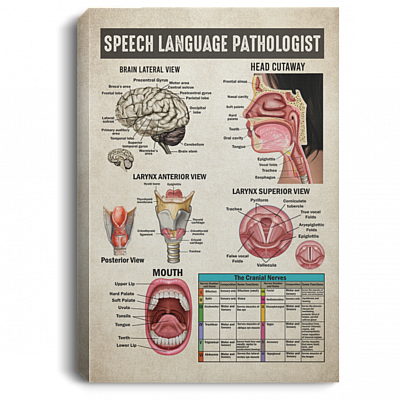 Speech Language Pathologist Gallery Wrapped Framed Canvas Prints - Unframed Poster - Speech Therapy Decor