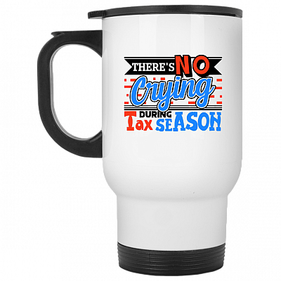 14 oz. White Travel Mug