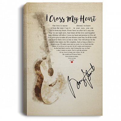 I Cross My Heart Framed Canvas Prints - Home Decor Wall Art