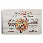 To My Wife in Heaven I Was Support Spend Rest My Life Cardinal Red Bird Tree Framed Canvas - Unframed Poster