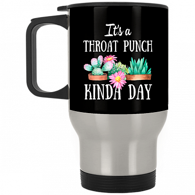 14 oz. Silver Travel Mug