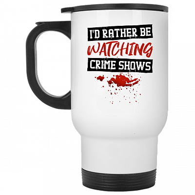 14 oz. White Travel Mug