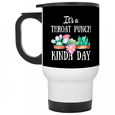 14 oz. White Travel Mug