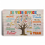 In This Office We Are Helpful We Achieve Goals Surgical Therapy Tree Framed Canvas - Unframed Poster