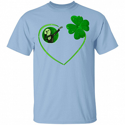Dabbing Jack Love Shamrock Skelling-ton Clover Shirt - Happy St Patrick's Day Gift The Night Before Tee Shirt