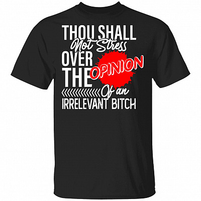 Thou Shall Not Stress Over The Opinion Of An Irrelevant Bitch Funny T-Shirt