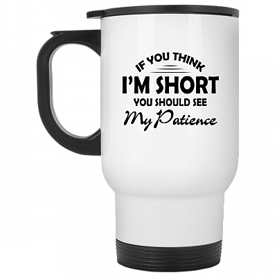 14 oz. White Travel Mug