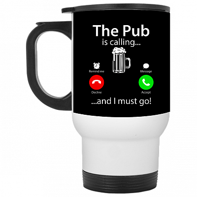 14 oz. White Travel Mug