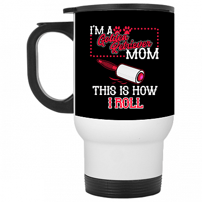 14 oz. White Travel Mug