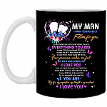 My Man I Have a Completely Fallen for You Valentine Ceramic Coffee Mug-Beer Stein-Water Bottle-Color Changing Mug