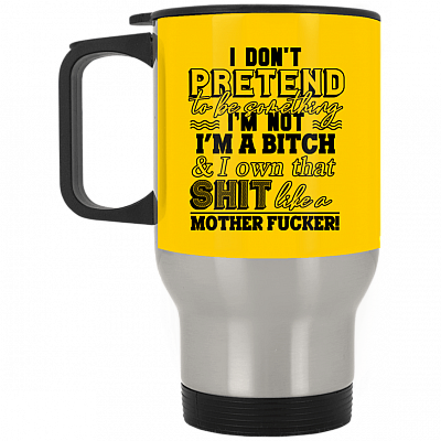 14 oz. Silver Travel Mug