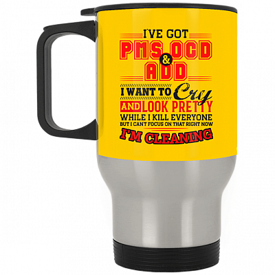 14 oz. Silver Travel Mug