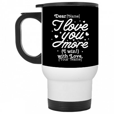 14 oz. White Travel Mug