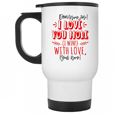 14 oz. White Travel Mug