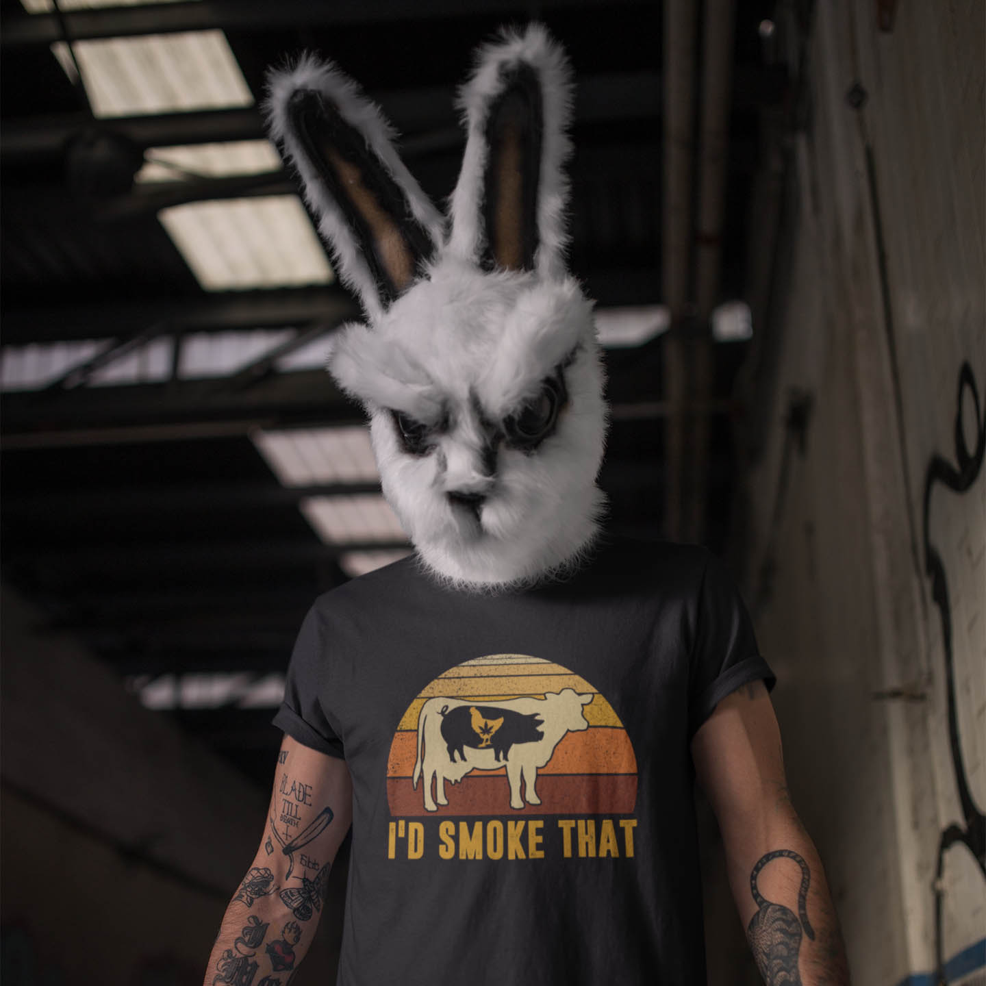 round-neck-tee-mockup-of-a-man-with-a-halloween-rabbit-mask-22951