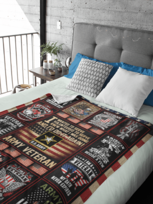 Alternative view of I Wanted To Serve I Volunteered To Serve I Knew What I Was Doing Fleece Blanket - Premium Sherpa Blanket