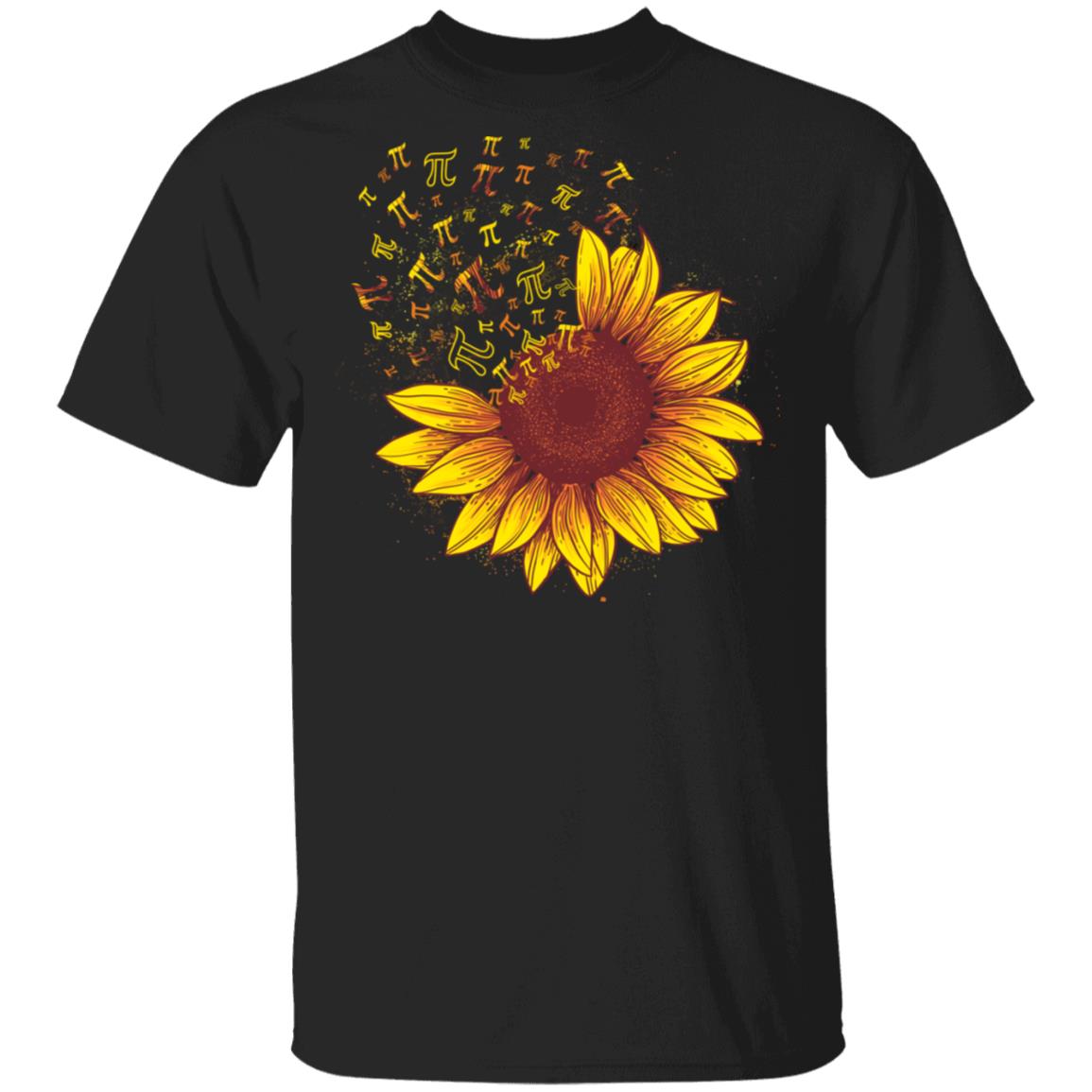 CubeBik Pi Numer Symbol Sunflower Shirt - Pi Sunflower Lover T-Shirt