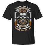 CubeBik Grumpy Old Man I Can't Go To Hell The Devil Still Has Restraining Order Against Me T-Shirt