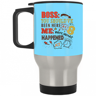 14 oz. Silver Travel Mug
