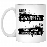 CubeBik Boss You Should've Been Here at 8 Funny Office Ceramic Coffee Mug - Beer Stein - Water Bottle - Color Changing Mug