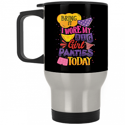 14 oz. Silver Travel Mug