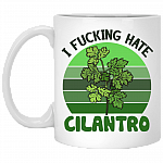 CubeBik I Fucking Hate Cilantro Funny Ceramic Coffee Mug - Beer Stein - Water Bottle - Color Changing Mug