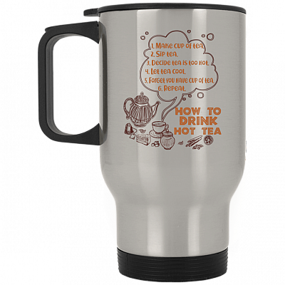 14 oz. Silver Travel Mug