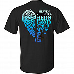 CubeBik Heaven Needed A Hero God Picked My Grandpa Print On Back T-Shirt