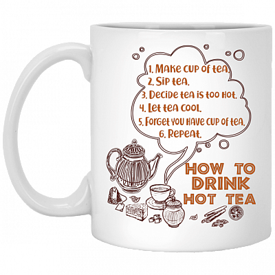 CubeBik How to Drink Hot Tea Make Cup of Tea Ceramic Coffee Mug - Beer Stein - Water Bottle - Color Changing Mug