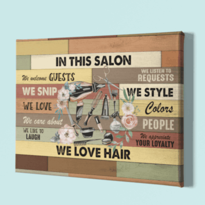 Alternative view of Hairdresser In This Salon We Welcome Guests We Listen To Requests Framed Canvas Prints - Unframed Poster