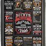 CubeBik Decker Blood Runs Through My Veins Fleece Blanket - Premium Sherpa Blanket - Woven Blanket