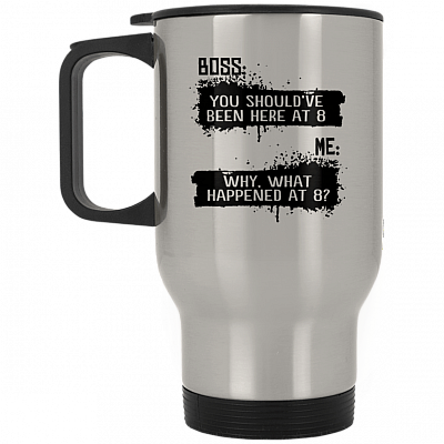 14 oz. Silver Travel Mug