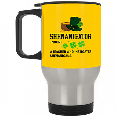 14 oz. Silver Travel Mug