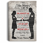 CubeBik Personalized the Day I Met You I Found My Missing Piece Gift for Him Framed Canvas Prints - Unframed Poster