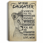 CubeBik My Dear Daughter Unframed Poster - Framed Canvas - To My Daughter Home Decoration