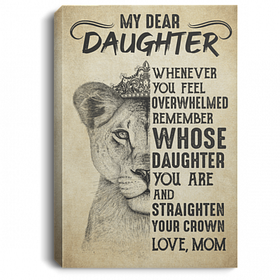 CubeBik My Dear Daughter Unframed Poster - Framed Canvas - To My Daughter Home Decoration