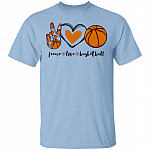 CubeBik Peace Love Basketball T-Shirt