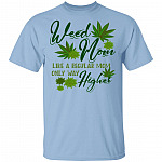 CubeBik Weed Mom Like Regular Mom Only Way Higher T-Shirt - Funny Cannabis Mom Shirt