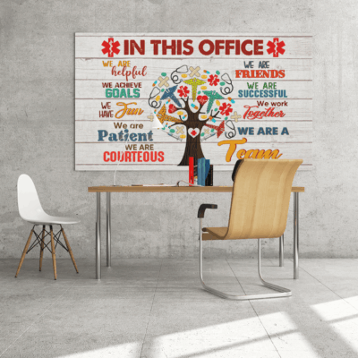 Alternative view of In This Office We Are Helpful We Achieve Goals Medical Assistant Framed Canvas Prints - Unframed Poster