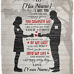 CubeBik Personalized the Day I Met You I Found My Missing Piece Gift for Him Fleece Blanket - Premium Sherpa Blanket