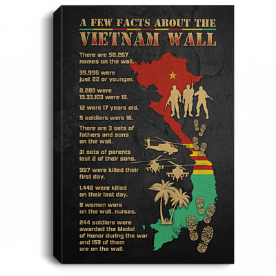 CubeBik A Few Facts About Me Vietnam Wall Gallery Wrapped Framed Canvas Prints - Unframed Poster